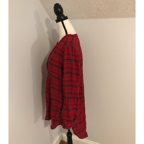 Anthropologie Holding Horses Women's Half Penny Red Plaid Tunic - Size Medium - Picture 2 of 10